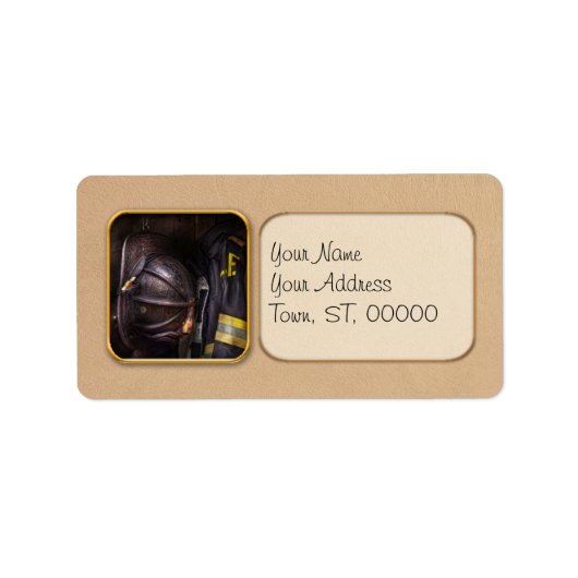 Fireman - Abgenutzt Adressaufkleber (Vorne)