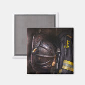 Fireman - Abgenutzt Magnet (Vorderseite/Rückseite)