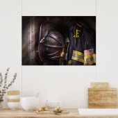 Fireman - Abgenutzt Poster (Küche)