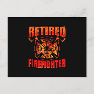 Fireman American Flag Red Line US Feuerwehrmann Feiertagspostkarte