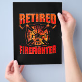 Fireman American Flag Red Line US Feuerwehrmann Flyer (Hand)