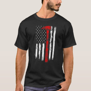 Fireman Ax Fire Department Firefighter American Ax T-Shirt