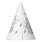 Fireman Birthday Party - Farbe für Ihren eigenen H Partyhütchen (Rückseite)