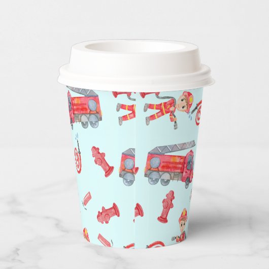 Fireman Birthday Party Pappbecher (Rechts)