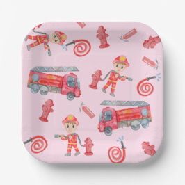 Fireman Birthday Party Pappteller