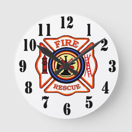 FIREMAN CLOCK RUNDE WANDUHR (Vorderseite)