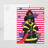 FIREMAN-DACKEL POSTKARTE (Vorne/Hinten)