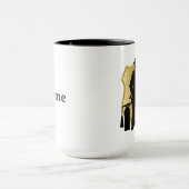 Fireman Dalmatiner Silhouette Kaffee Tasse (Zentrum)
