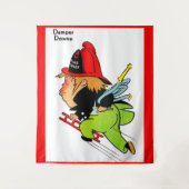 fireman Damper Downe Wandteppich (Vorderseite)