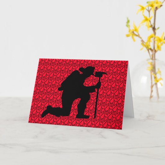 Fireman Dankeschön Karte (Gelbe Blume)