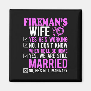 Fireman Ehefrau Ehepaare Geburtstag Funny Fiber Magnet