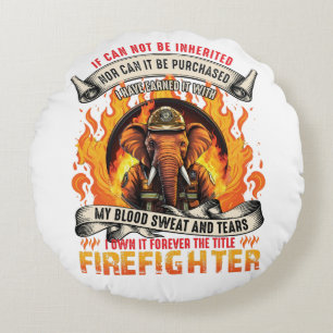Fireman Elephant Rundes Kissen