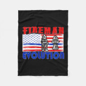 Fireman Evolution Fireman Gift Proud Firefighter Q Fleecedecke (Vorderseite)