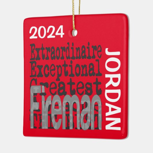 Fireman Extraordinaire CUSTOM Keramikornament (Links)
