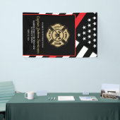 Fireman Fire Department Firefighter Retirement Banner (Messeveranstaltung)