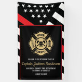 Fireman Fire Department Firefighter Retirement Banner (Vertikal)