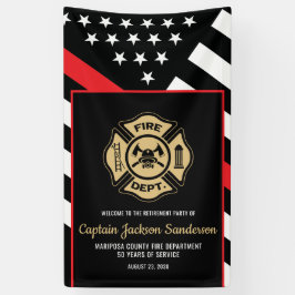 Fireman Fire Department Firefighter Retirement Banner