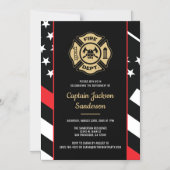 Fireman Fire Department Firefighter Retirement Magneteinladung (Vorderseite)