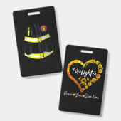 Fireman Firefighter Costume Halloween Ausweis (Vorder- & Rückseite)