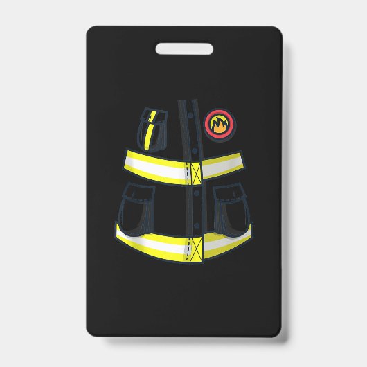 Fireman Firefighter Costume Halloween Ausweis (Vorderseite)