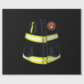 Fireman Firefighter Costume Halloween Geschenkpapier (Flach)