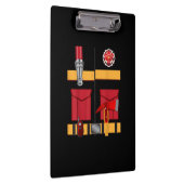 Fireman Firefighter Costume Halloween Klemmbrett (Rechts)