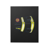 Fireman Firefighter Costume Halloween Notizblock (Rotiert)