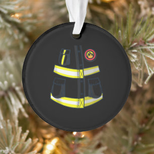 Fireman Firefighter Costume Halloween Ornament