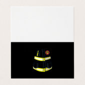 Fireman Firefighter Costume Halloween Visitenkarten (Außenseite Aufgefaltet)
