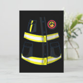 Fireman Firefighter Kostüm Halloween Easy Cosplay Einladung (Stehend Vorderseite)