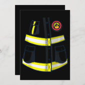 Fireman Firefighter Kostüm Halloween Easy Cosplay Einladung (Vorne/Hinten)
