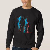 Fireman Flames Retro Fire Extinguisher Fire Depart Sweatshirt (Vorderseite)