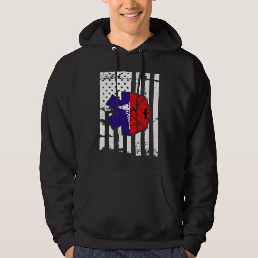 Fireman  for all Fire Heros & Red Line Fans Firefi Hoodie (Vorderseite)