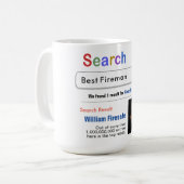 Fireman Funny Custom Best Search Geschenk Tasse (Vorderseite Links)