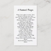 Fireman Gebet Feuerwehrmann Thin Red Line Visitenkarte (Vorderseite)