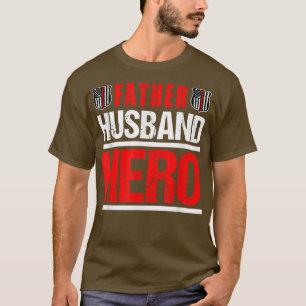 Fireman Husband Daddy Hero 4. Juli Vatertag T-Shirt