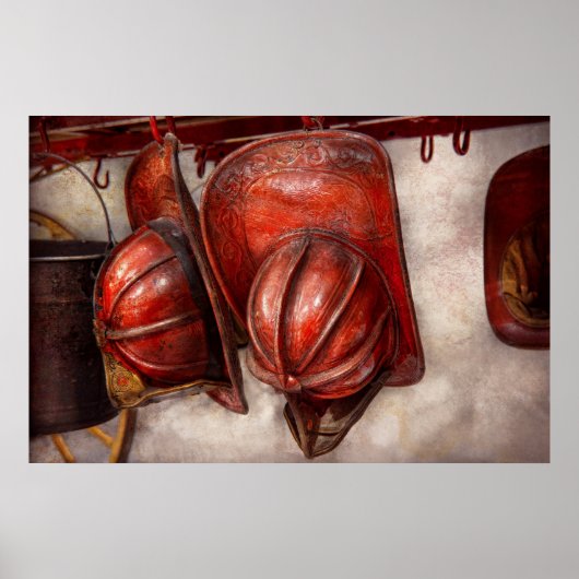 Fireman - Hut - Alte Feuerhütten Poster (Vorne)