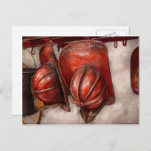 Fireman - Hut - Alte Feuerhütten Postkarte (Vorne/Hinten)