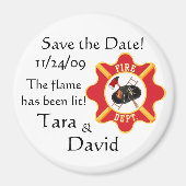 Fireman ist Save the Date! Magnet (Vorne)