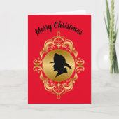 Fireman Medallion Profil Weihnachtskarte Karte (Vorderseite)