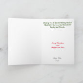 Fireman mit AX-Silhouette Weihnachtskarte Karte (Innenseite)