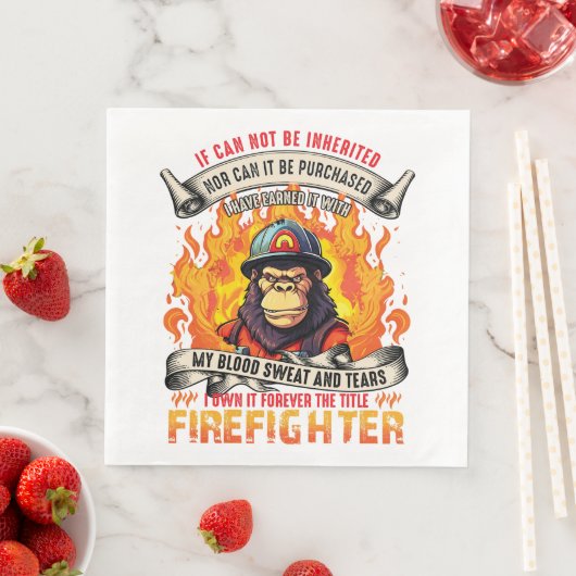 Fireman Monkey Serviette (Beispiel)