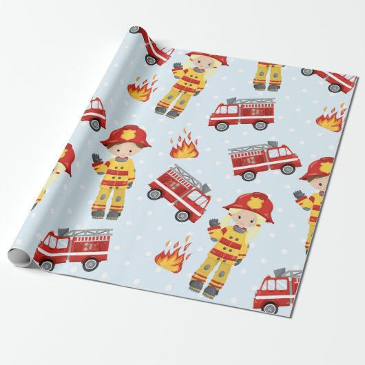 Fireman Muster Spaß Party Packpapier (Ungerollt)