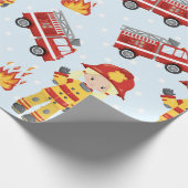 Fireman Muster Spaß Party Packpapier (Ecke)