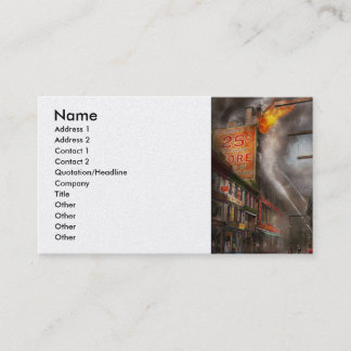 Fireman - New York NY - Zeige mir ein Schild von 1 Visitenkarte