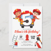 Fireman-Party Einladung (Vorderseite)