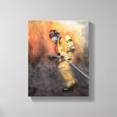 Fireman Personalization Station Nummer Firefighter Leinwanddruck (Vorderseite)
