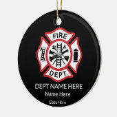 Fireman Personalized Firefighter Keramik Ornament (Links)