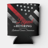 Fireman Retirement Party Red Line Flag Feuerwehrma Dosenkühler (Vorderseite)