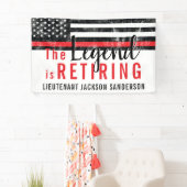 Fireman Retirement Red Line Flag Feuerwehrmann Banner (Insitu)